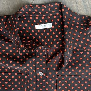 Equipment Silk Heart Blouse. Size Small